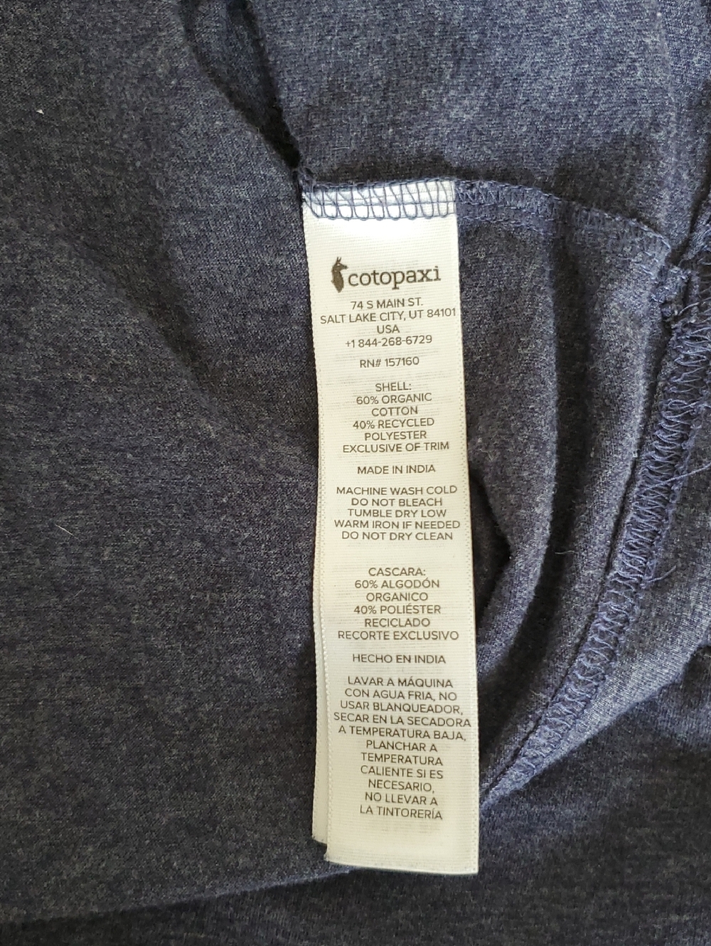 Cotopaxi Women's Electric Llama T-Shirt in Maritime Blue Size Small - Picture 5 of 5